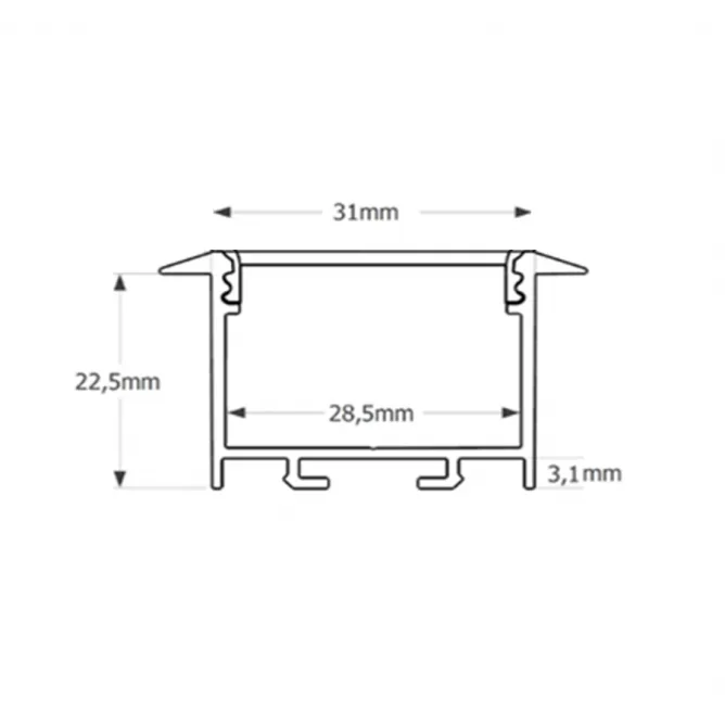 LED PROFIL LL-ALP017-R KOMPLET CRNI — slika 4