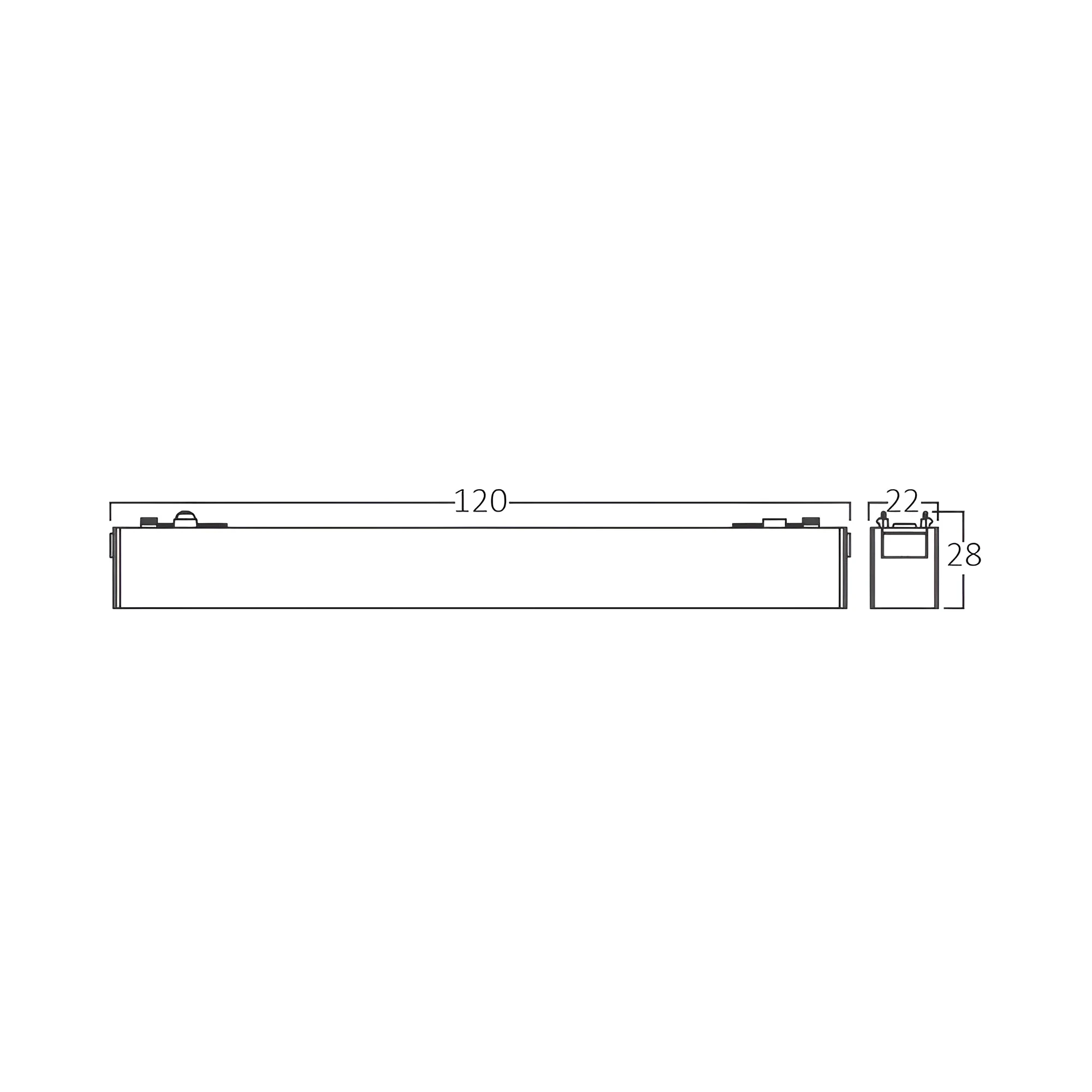MAGNETNA LINEARNA SVETILJKA 6W CRNI CCT 48VDC — slika 3