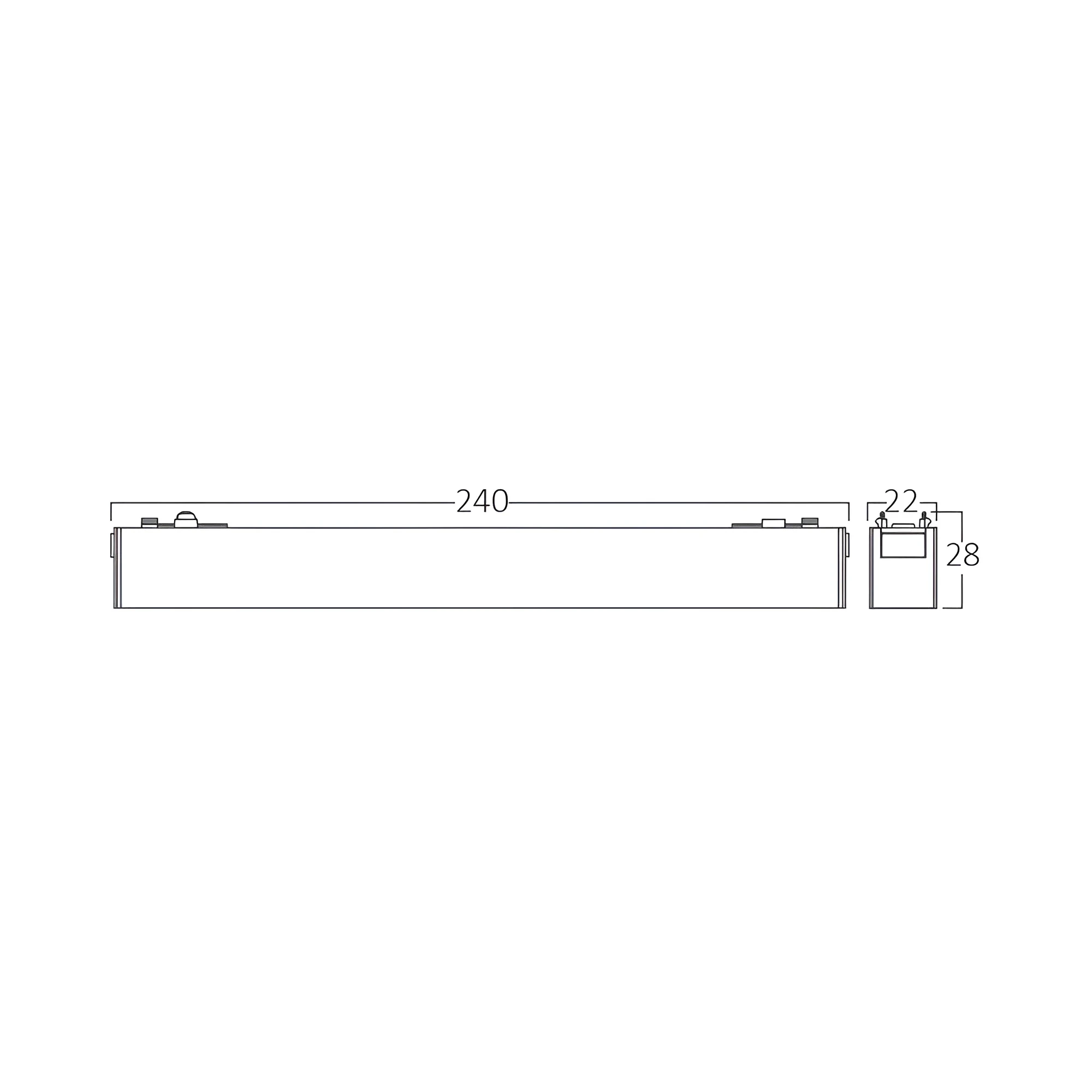 MAGNETNA LINEARNA SVETILJKA 12W CRNI CCT 48VDC — slika 3