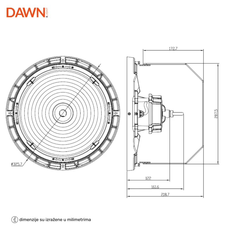 DAWN LED REFLEKTOR HL-S01 200W CCT — slika 4