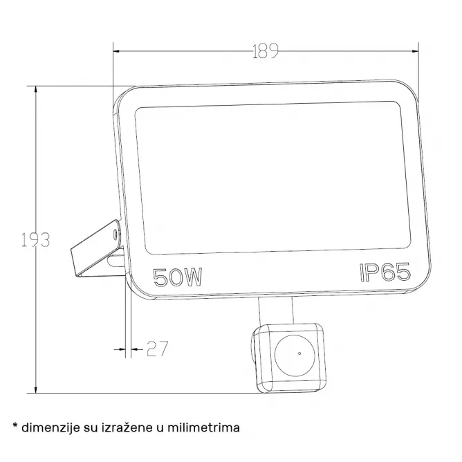 SENZOR GN-50W-FL913S CCT DAWN LED REFLEKTOR 5000lm 110° IP66 — slika 2