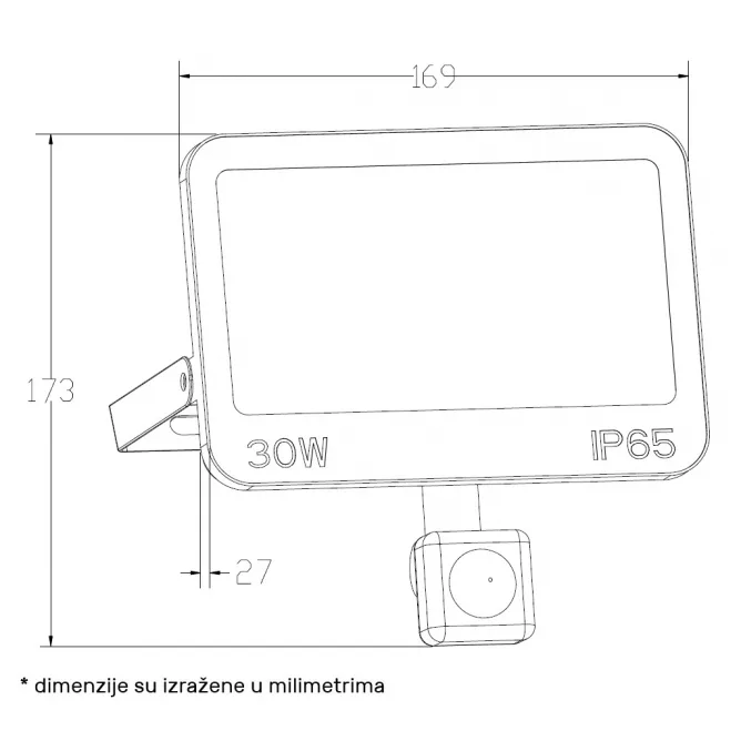 SENZOR GN-FL913S-30W CCT DAWN LED REFLEKTOR 3000lm 110° IP66 — slika 2