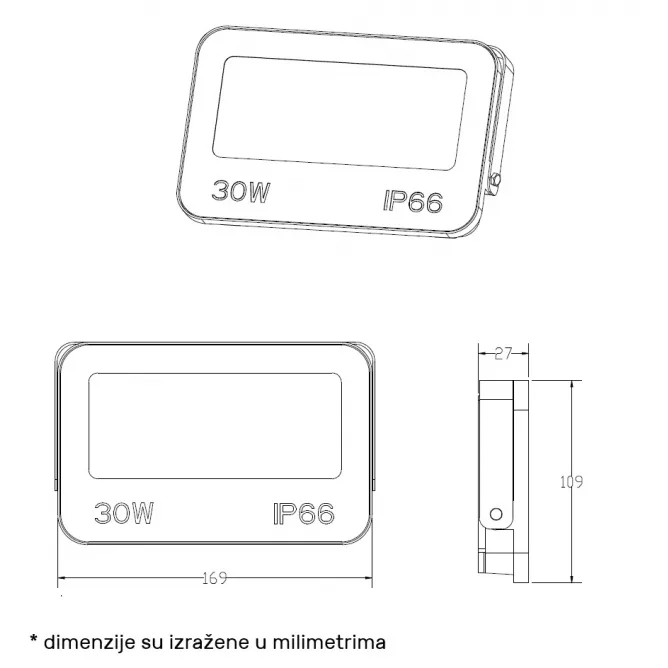 GN-FL913-30W CCT DAWN LED REFLEKTOR 3000lm 110° IP66 — slika 2