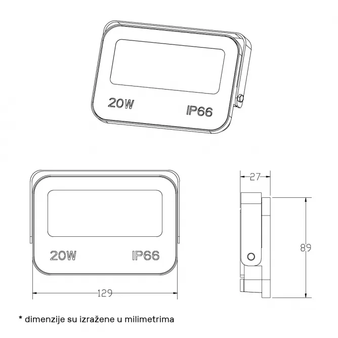 GN-FL913-20W CCT LED REFLEKTOR DAWN 1600lm 110° IP66 — slika 2