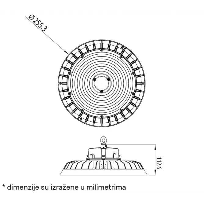 DAWN LED REFLEKTOR HBB-150W 4000K 90° IP65 — slika 3