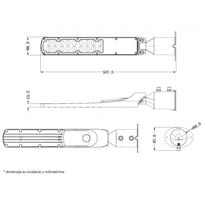 LED ULIČNA SVETILJKA RA-50W 6000K — slika 7