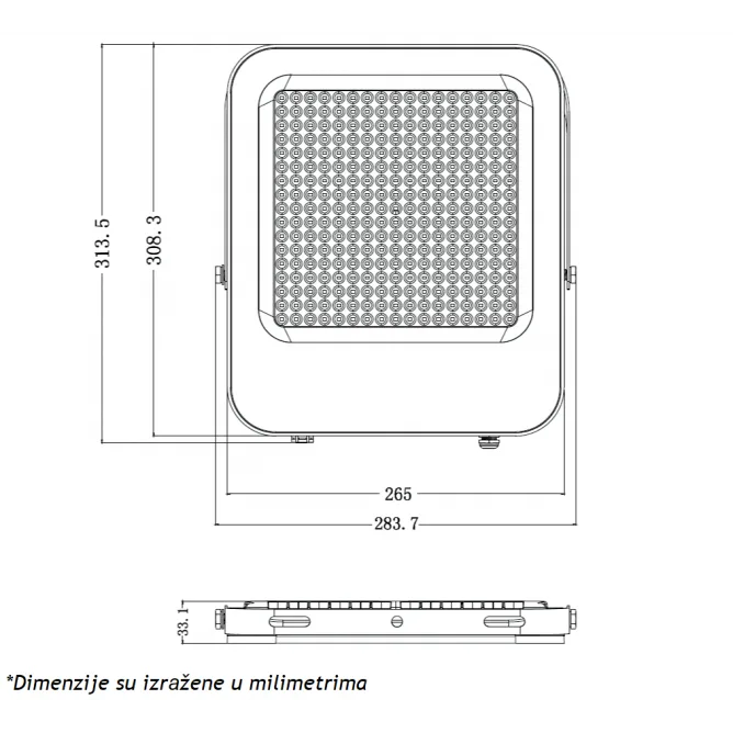 LED REFLEKTOR IK03 200W 6500K — slika 2