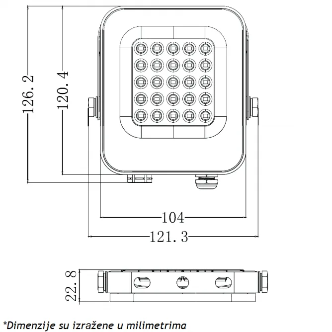 LED REFLEKTOR IK03 20W 6500K — slika 2