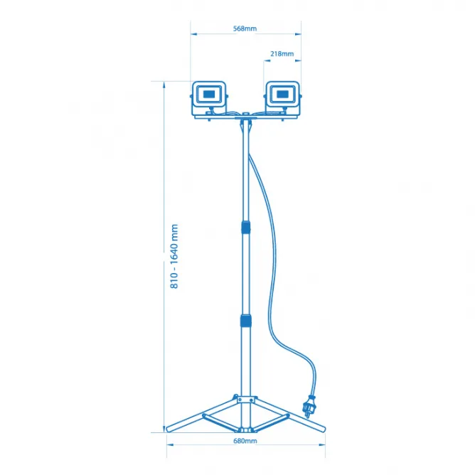 LED REFLEKTOR PRENOSNI STALAK PLR-W3/2X50W — slika 3