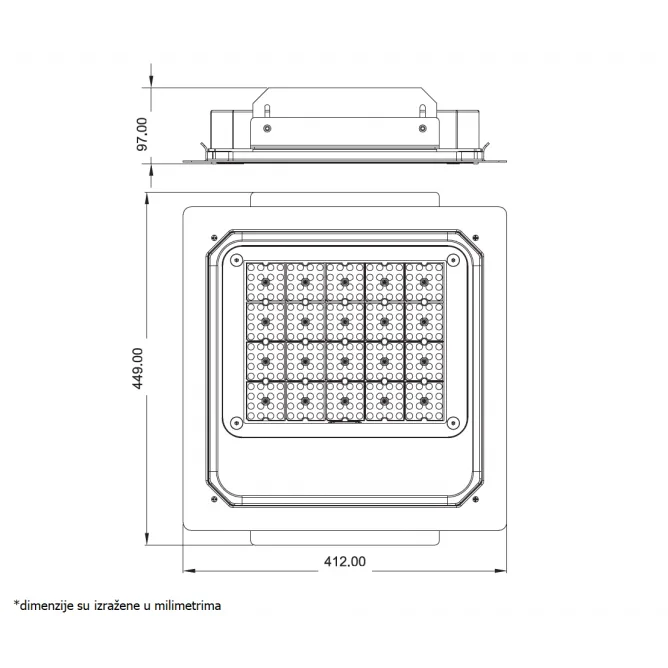DAWN LED REFLEKTOR BR FL 100W-07K 5000K 13000lm 90° IP65 — slika 3