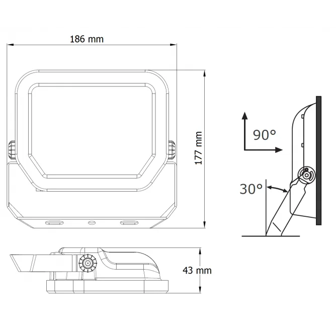 DAWN LED REFLEKTOR BR-FL30W-02 6500K 3300lm 100°  IP65 — slika 2