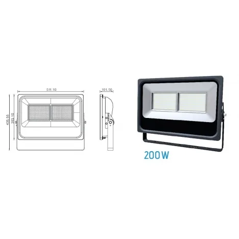 LED REFLEKTOR BREE 200W SLIM-IP65 — slika 4