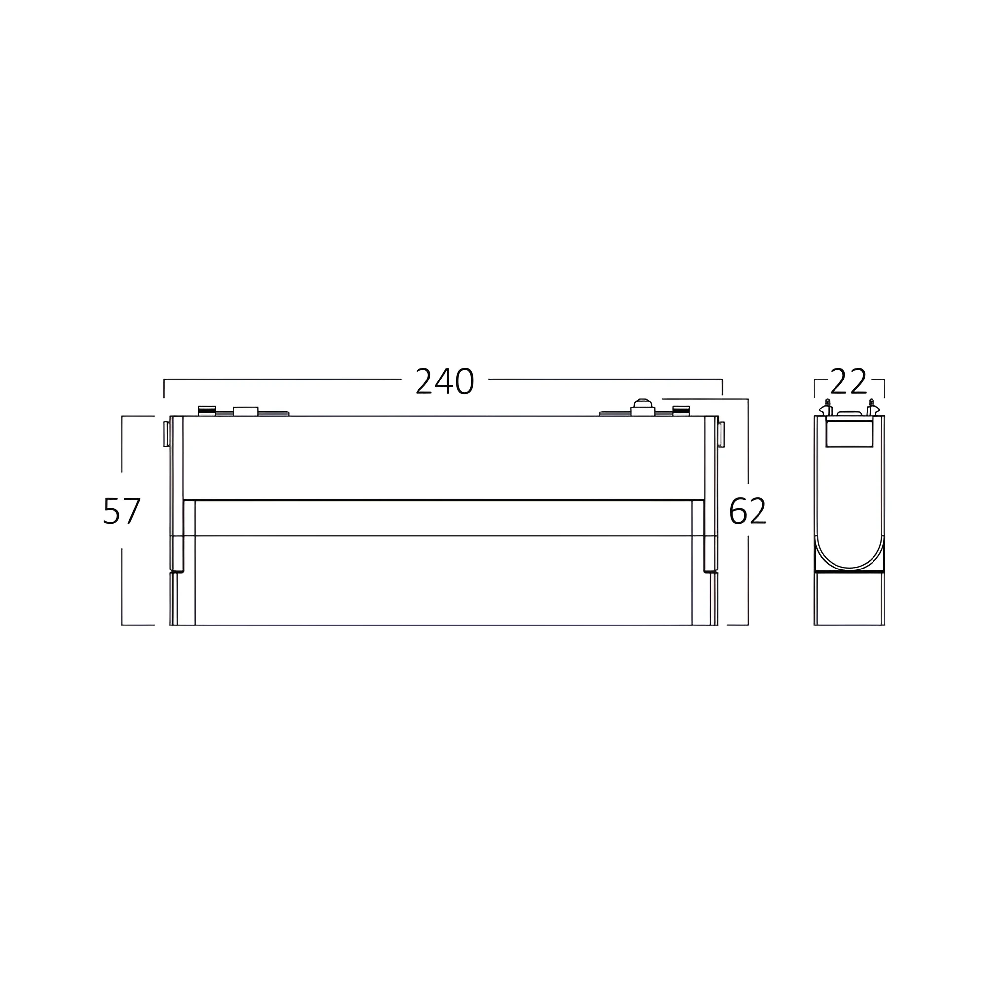 MAGNETNI ZIDNI OSVETLJIVAC 12W CRNI CCT 48VDC — slika 4