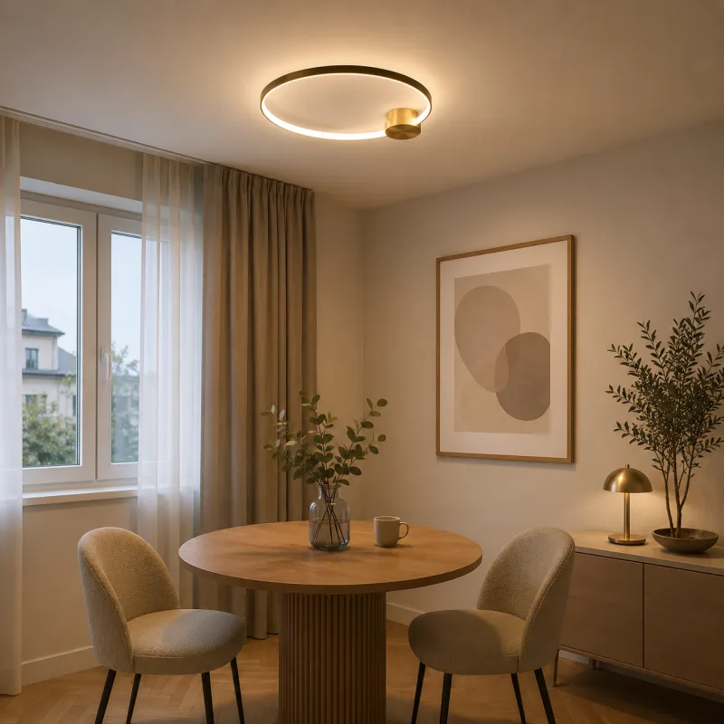 VESTA 661 PLAFONSKA SVETILJKA 30W 3000K CRNA/MESING — slika 2