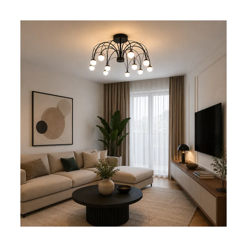 LUNA 320 PLAFONSKA SVETILJKA 37W 3000K CRNA — slika 2