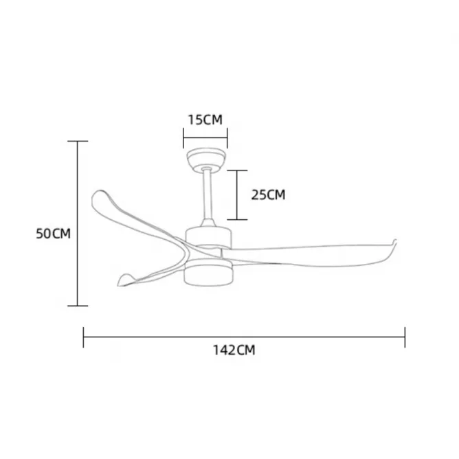 PLAFONSKI VENTILATOR SA SVETLOM 322 DC CRNI — slika 4
