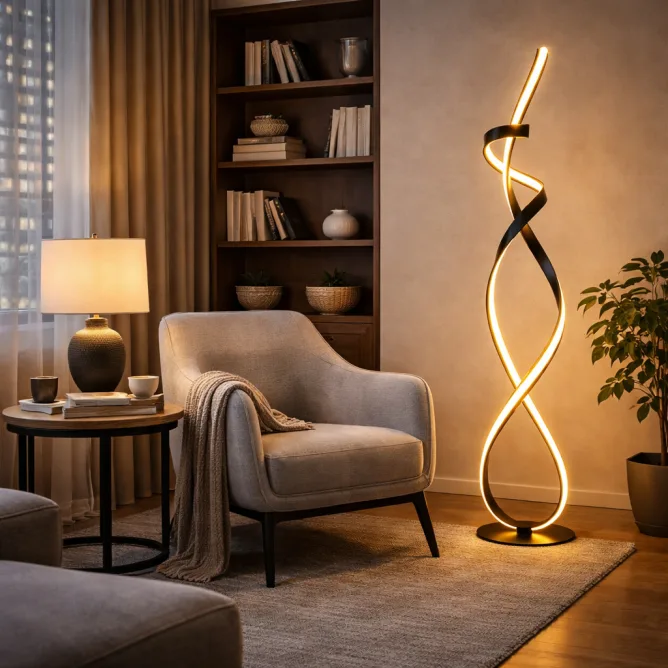 SOLEA 136 PODNA LAMPA 36W 3000K CRNA — slika 2