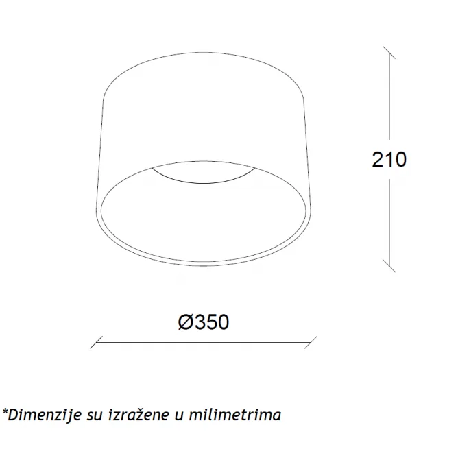 VESTA 631 PLAFONSKA SVETILJKA 24W 3000K CRNA — slika 3