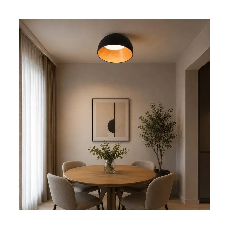 VESTA 627 PLAFONSKA SVETILJKA 36W 3000K CRNA/DRVO — slika 2