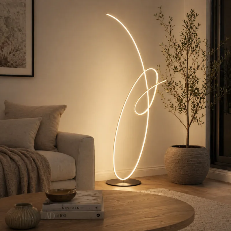 SOLEA 146 PODNA LAMPA 42W CCT CRNA/ZLATO — slika 3