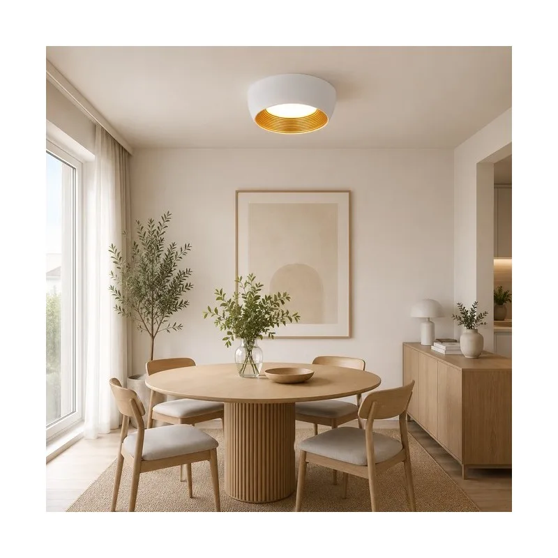 VESTA 625 PLAFONSKA SVETILJKA 40W 3000K BELA/ZLATO — slika 2