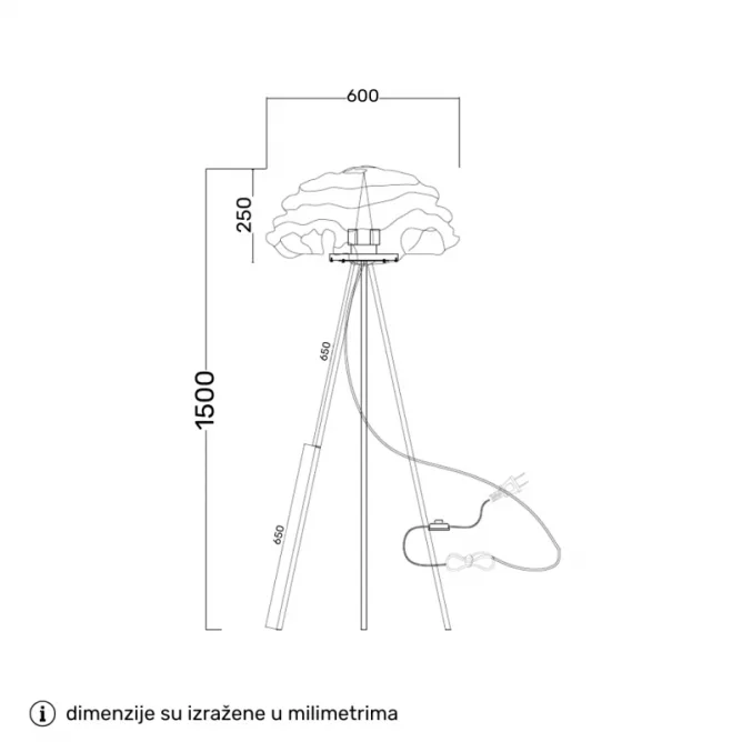 REGINA 8 PODNA LAMPA 2*E14 — slika 3
