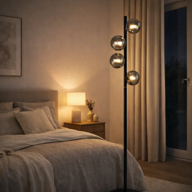 TALIA 27 PODNA LAMPA 4*G9 CRNA/BAKAR — slika 2