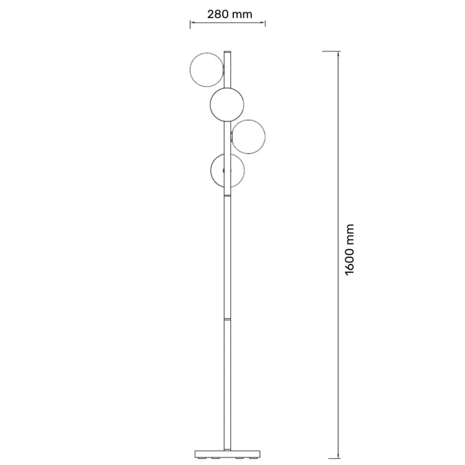 TALIA 27 PODNA LAMPA 4*G9 CRNA/BAKAR — slika 3