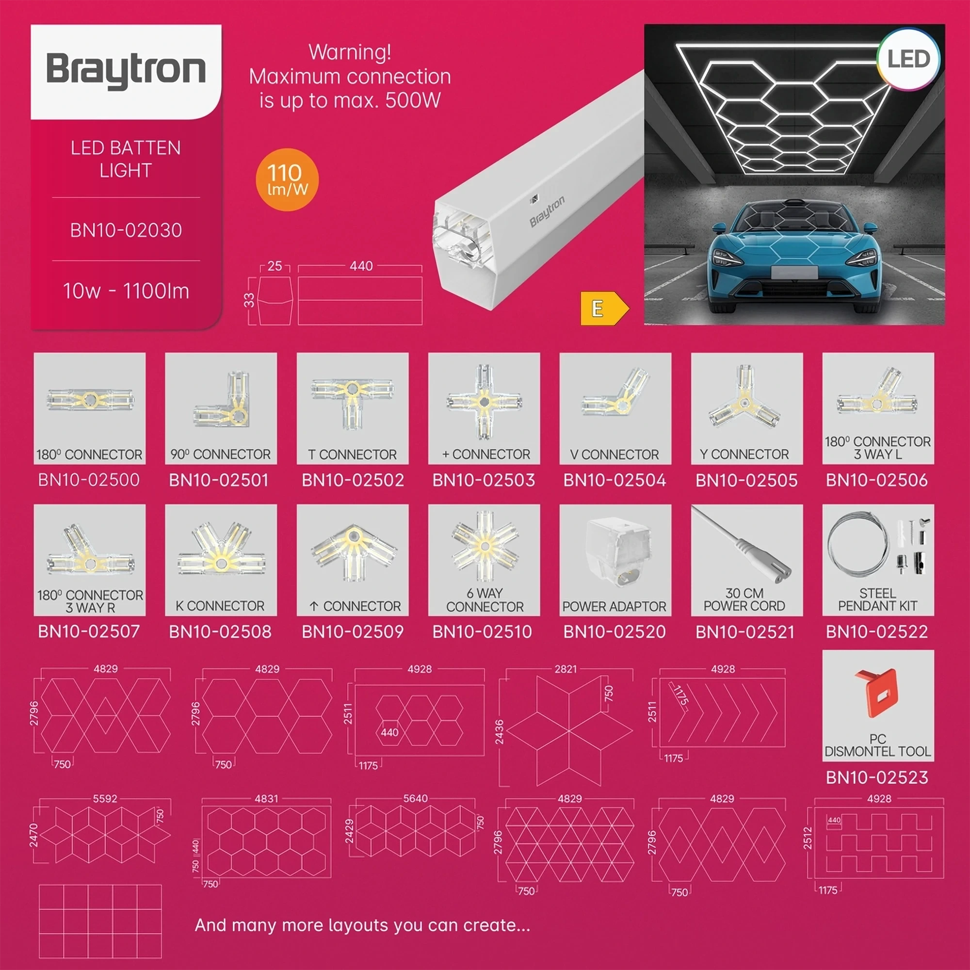 LED LINIJSKA SVETILJKA 750MM 10W BELI 6500K — slika 3
