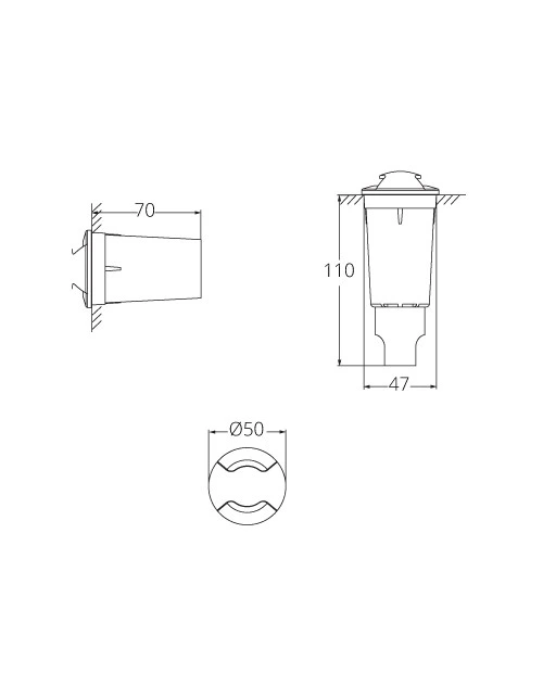 Ugradna LED lampa ALDO 2L GY — slika 2