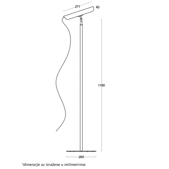 VESTA 635 PODNA LAMPA 24W BELA — slika 3
