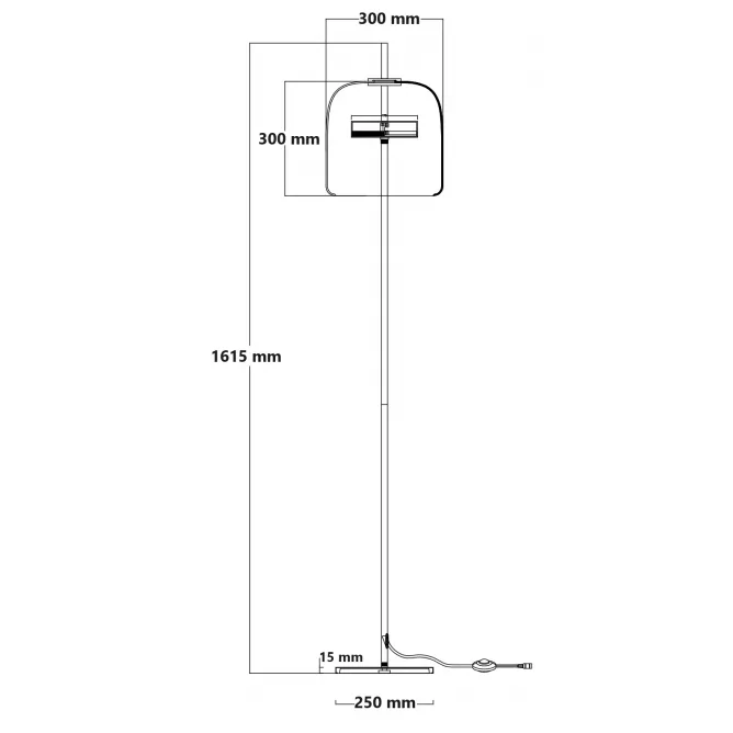 LUNA 218 PODNA LAMPA 12W 3000K MESING — slika 3