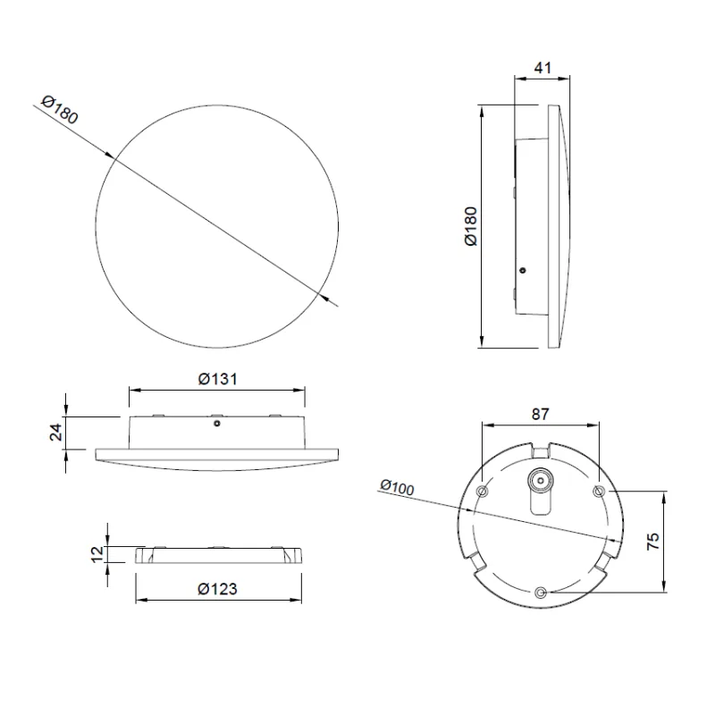 LED SVETILJKA W13142 9W CCT IP54 CRNA — slika 3