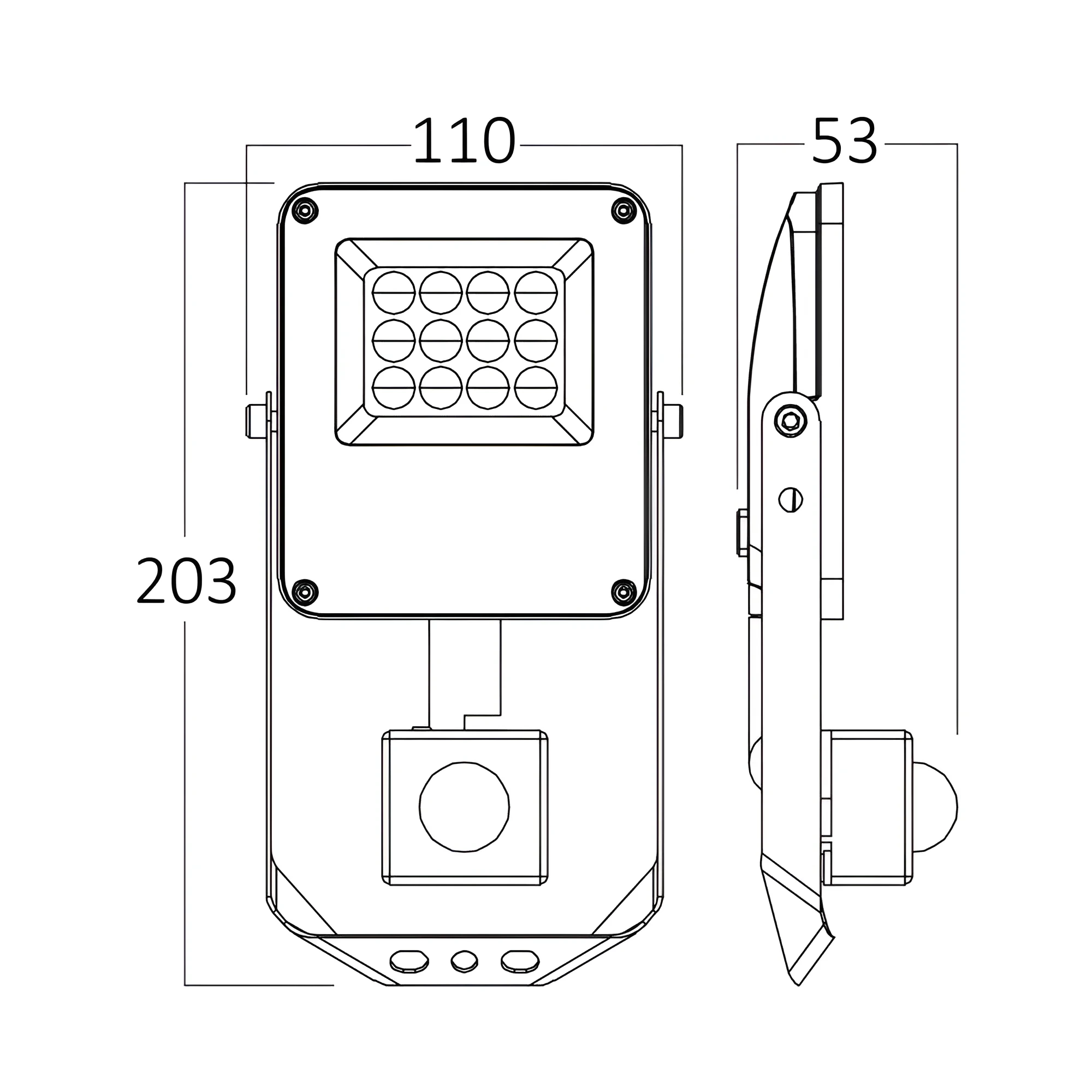LED REFLEKTOR 10W SIVI CCT IP65 SA SENZOROM — slika 5