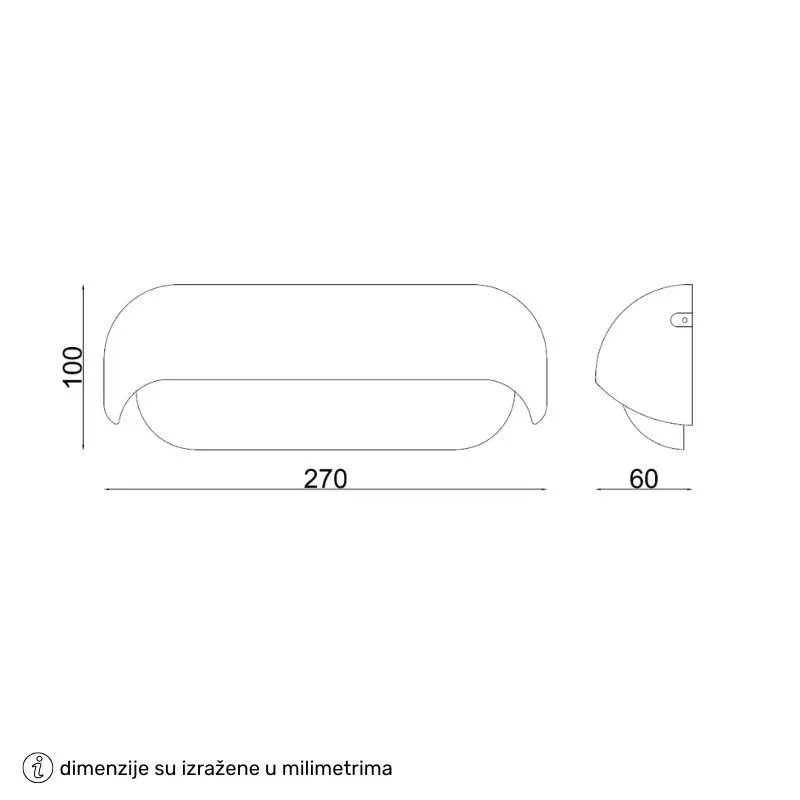 LED SVETILJKA PL-2283 ZIDNA 12W 3000K IP54 SIVA — slika 4
