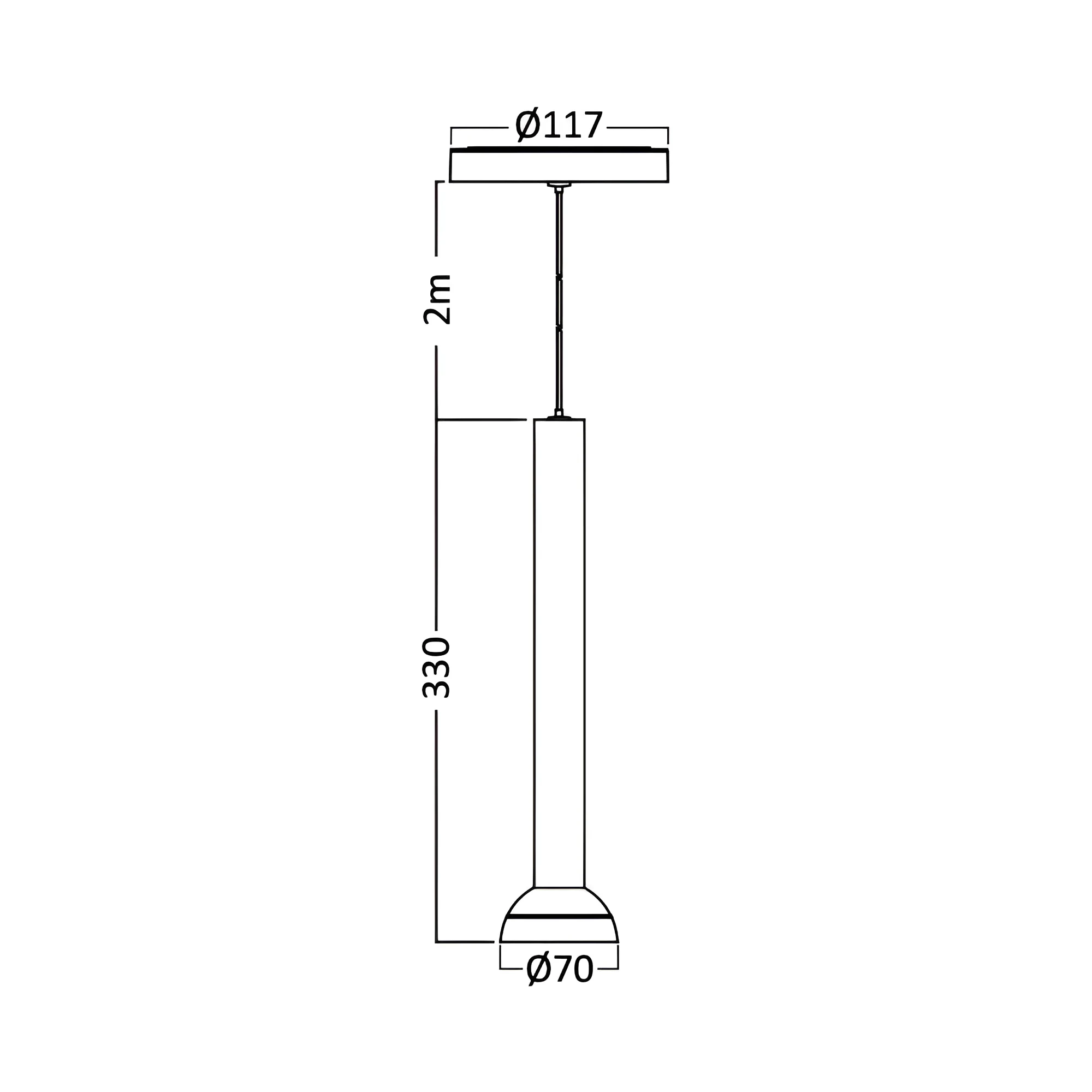 MAGNETNI VISECI SPOT 7W CRNI 3000K 48VDC — slika 3