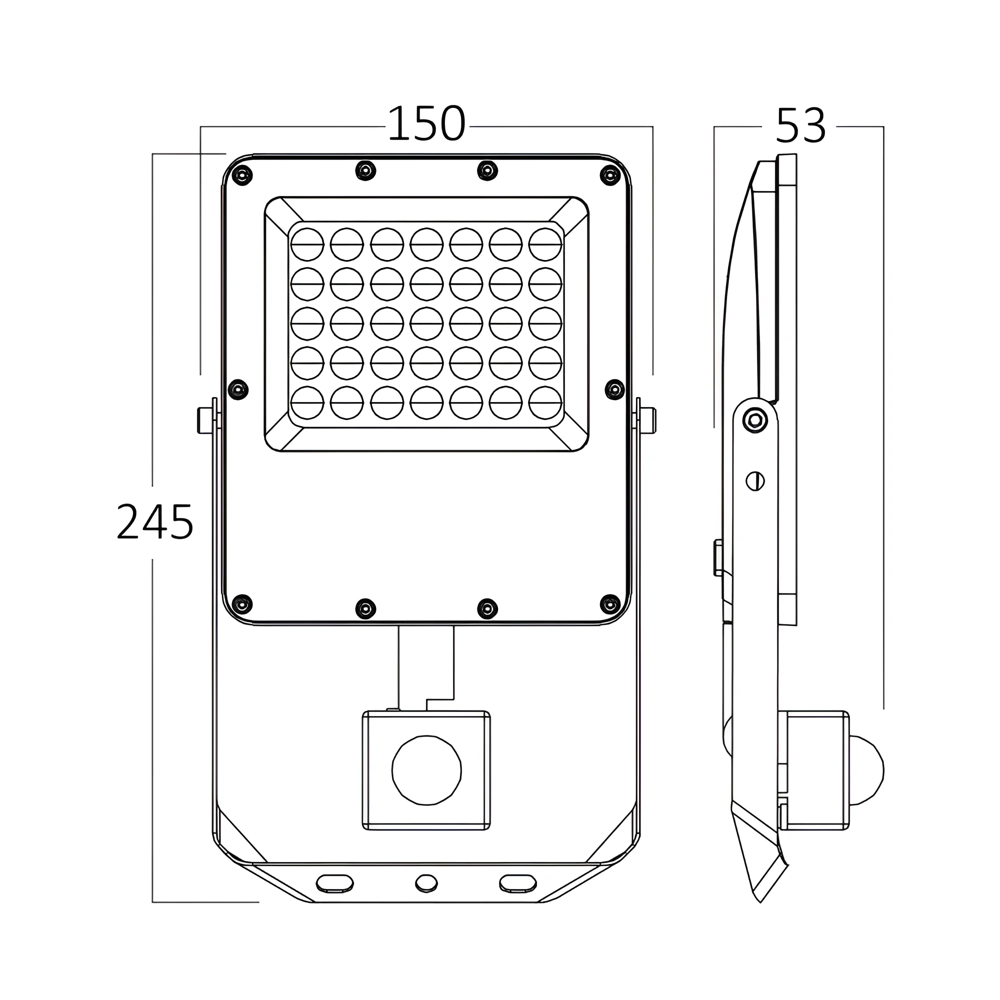 LED REFLEKTOR 30W SIVI CCT IP65 SA SENZOROM — slika 5