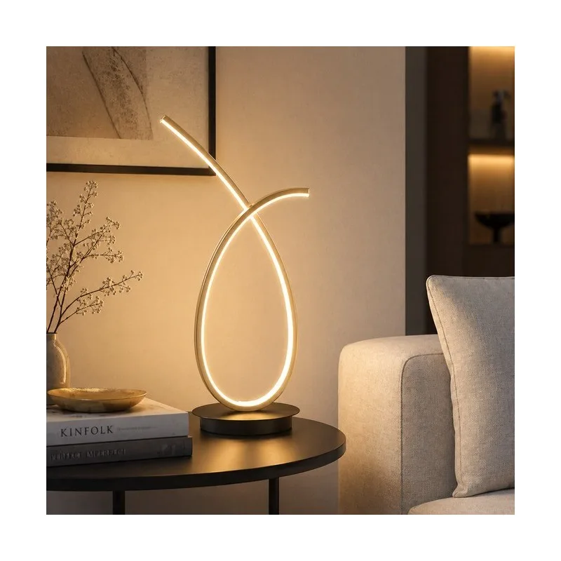 SOLEA 148 STONA LAMPA 12W CCT CRNA/ZLATO — slika 2