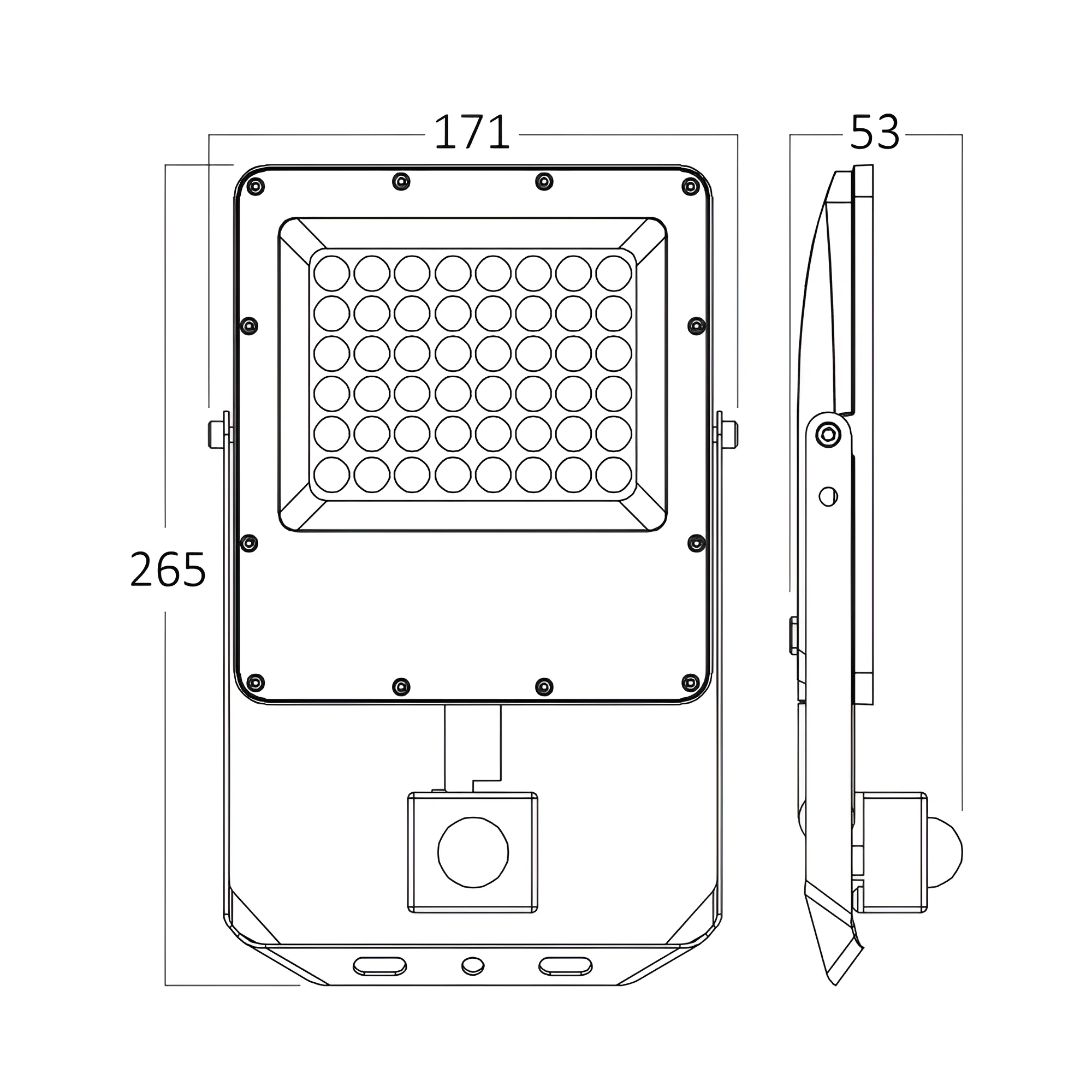 LED REFLEKTOR 50W SIVI CCT IP65 SA SENZOROM — slika 5