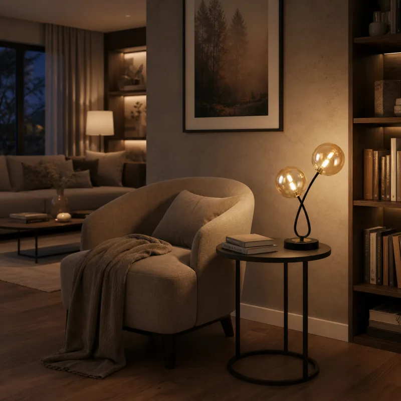 TALIA 46 STONA LAMPA 2*G9 CRNA/BAKAR — slika 2