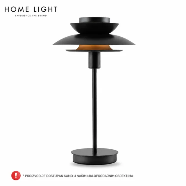 RL STONA LAMPA HN2584-B/GA MATT BLACK + GOLDEN