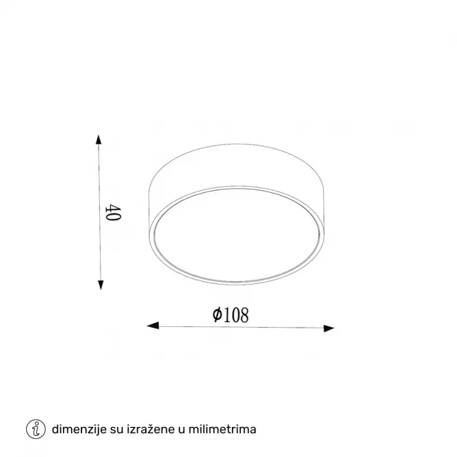 LED SPOLJNA LAMPA 062 PLAFONSKA 7W 3000K IP65 BELA — slika 4