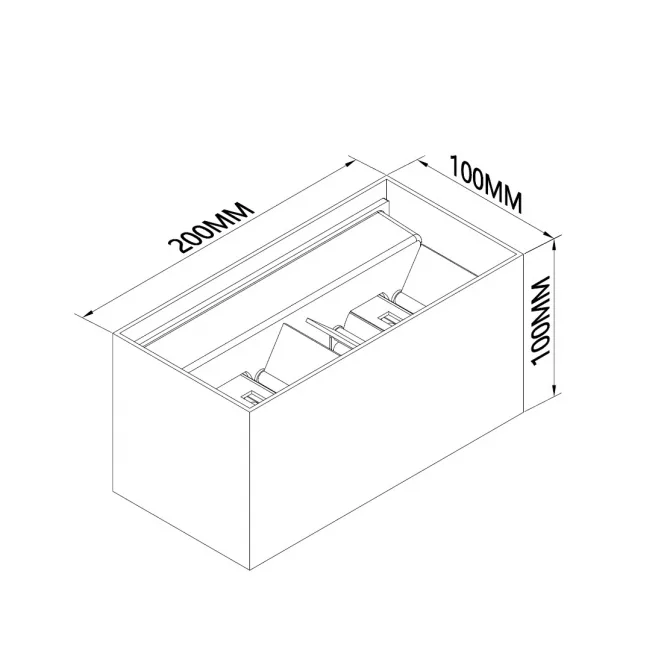 LED SPOLJNA LAMPA A310/2 ZIDNA 24W 3000K IP54 CRNA — slika 3