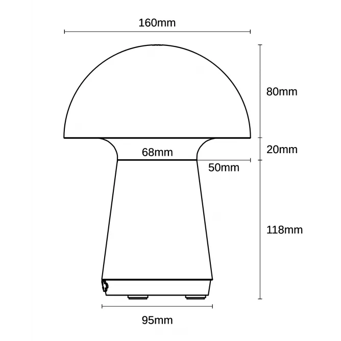 VESTA 652 STONA LAMPA 3W 3000K PUNJIVA CRNA — slika 4