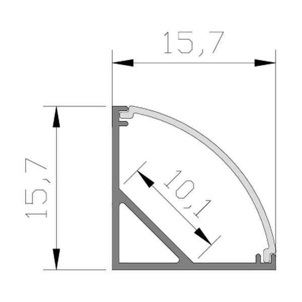 Aluminijumski profil AL601 SV ugaoni — slika 2