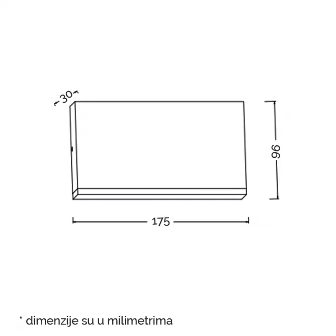 LED SVETILJKA JM-067 (NEW) ZIDNA 12W 3000K IP65 ANTRACIT — slika 3