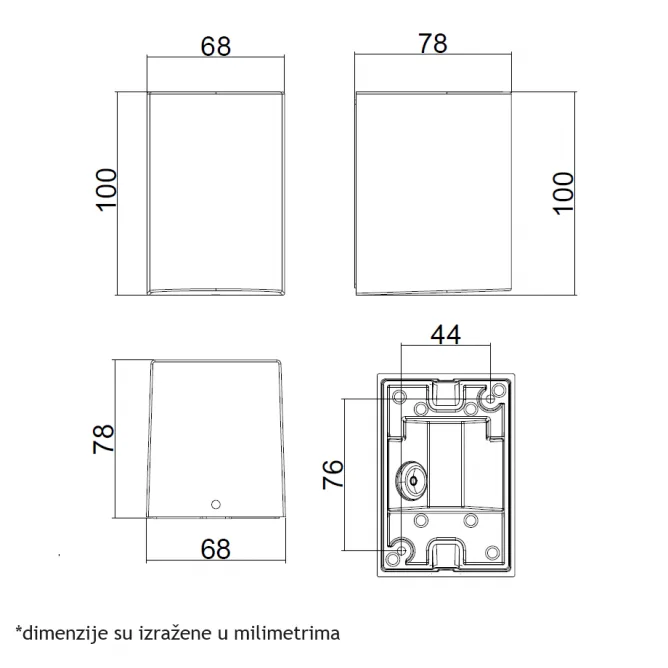 SVETILJKA W10411 ZIDNA 1*GU10 IP65 CORTEN — slika 3