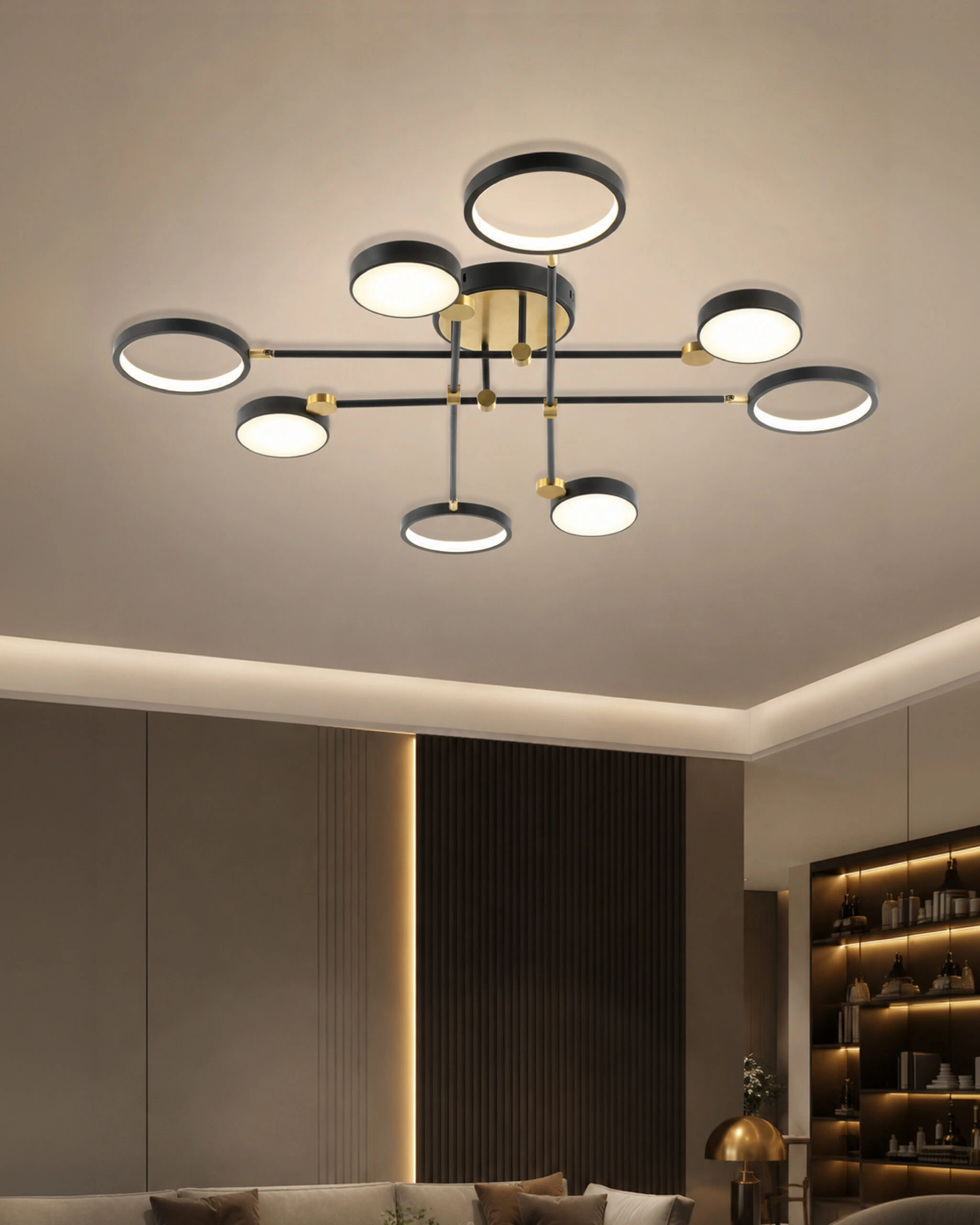 LED plafonska lampa F2036-60C BK+SG — slika 2