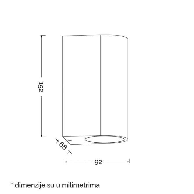 SVETILJKA W10402 ZIDNA 2*GU10 IP65 CORTEN — slika 3