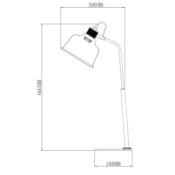 LUNA 219 STONA LAMPA 1*E27 CRNA/BAKAR — slika 3